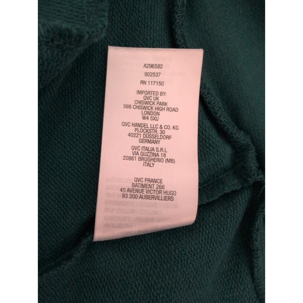 Quacker Factory Zip Up Jacket Sequins Teal Size Large - Picture 7 of 7